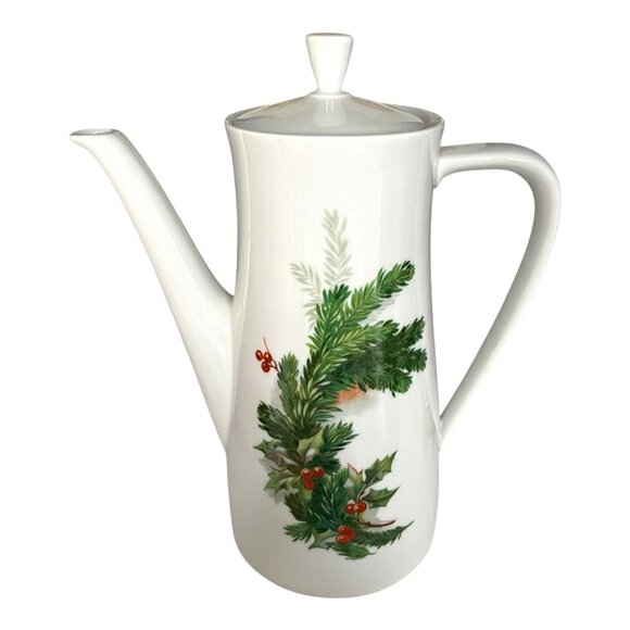 Seltmann Weiden Bavaria “Doris” Coffee Pot – Evergreen & Holly Pattern – West Ge - Picture 1 of 5